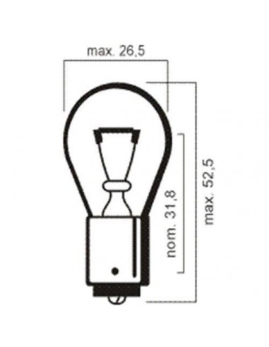 Lampara Un 12v P21w 21w 1 Polo Ba15s os:7506 Ph:12498 Ge:1057