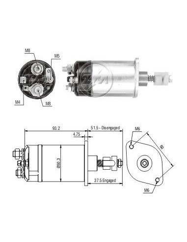 Solenoide Fo F-100/econo Falcon (zm-0821)