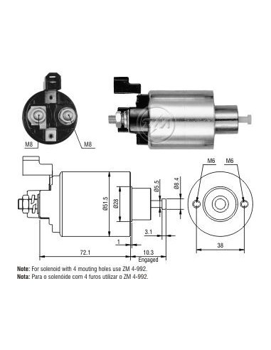 Solenoide Chrysler Stratus (zm-4992)