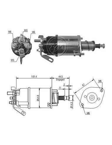 Solenoide Motor M50 12v. (zm-0611)