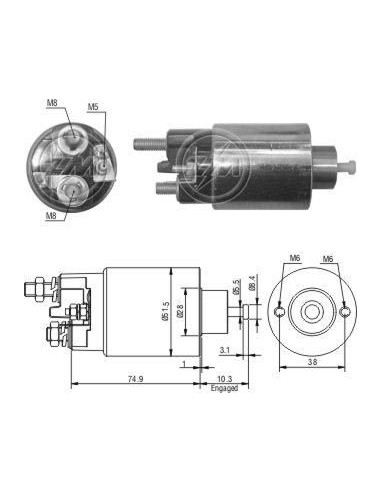 Solenoide Jeep Jpx 12v. (zm-0993)