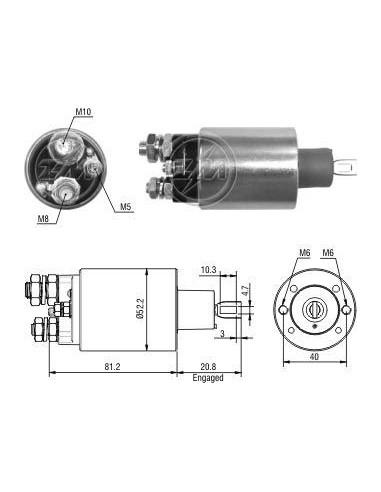 Solenoide Mb-fi-fo Om 352/cummins/massey 12v (zm-1485)