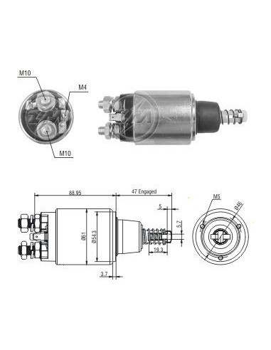 Solenoide New Holland 30105/3-165 P/ford Diesel 12