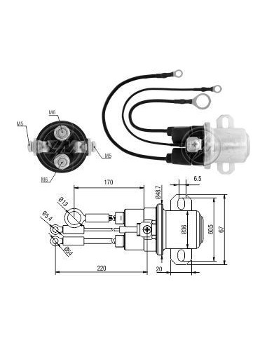 Solenoide Delco Remy Aux 39mt 12v (zm-5407)