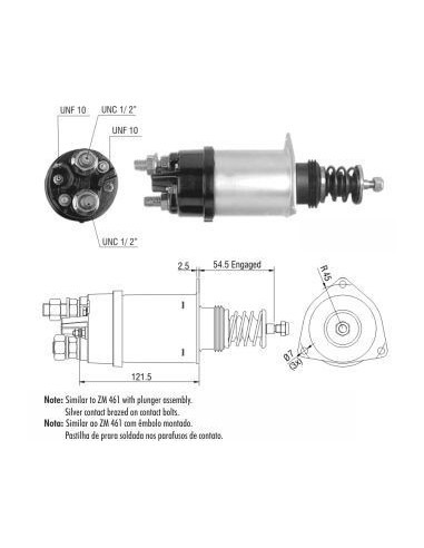 Solenoide Case/caterpillar/cummins Embolo Fijo (zm-0361)