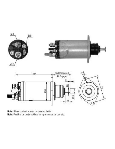 Solenoide Mb Camiones C/motor Elec (zm-2818)