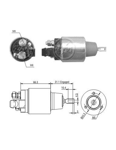 Solenoide Mwm Brasilero 12v (x) (zm-3972)