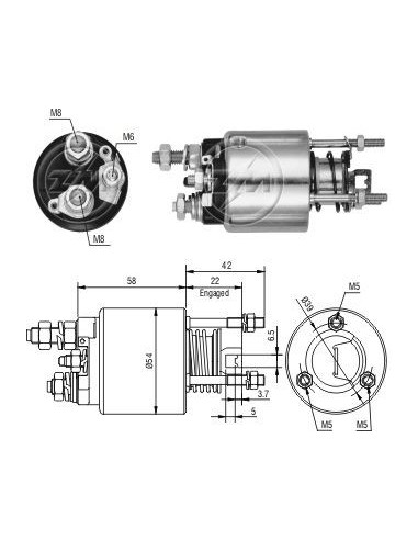 Solenoide Fi Palio 16v/sierra 12v (zm-2595)