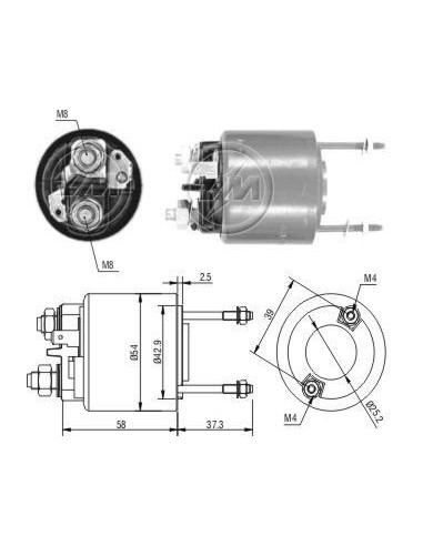 Solenoide Re Clio 1.2/1.4/1.8/express / Volvo 340/