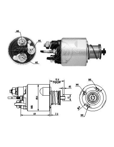 Solenoide Re Clio/logan/kangoo/megane/sandero 12v (zm-5494)