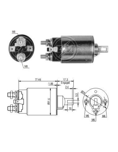 Solenoide Ni 310/sentra / Mazda/mitsubishi 12v (zm-0690)