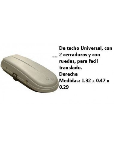 Valija Un Techo 155l 1.32 X 0.47 X 0.30 C/2 Cerradura Der