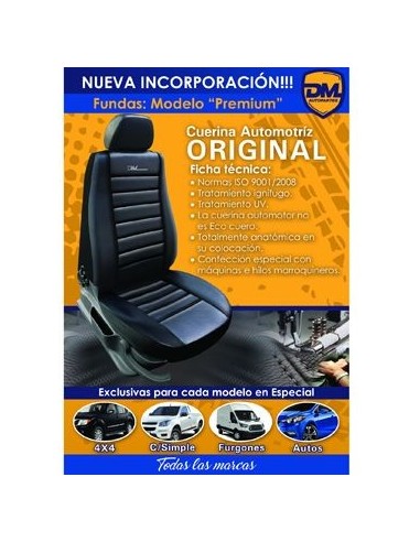 Funda Pe 301 17/- Asiento Jgo cuero Original C/logo