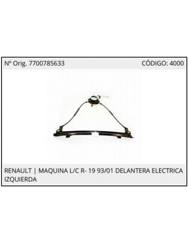 Maquina Re 19 93/00 L/c Del Izq Elec C/motor