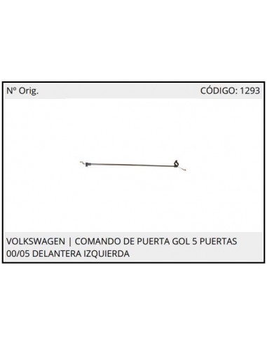 Cable Comando Vw Gol 00/05 5p Del Izq Cerradura