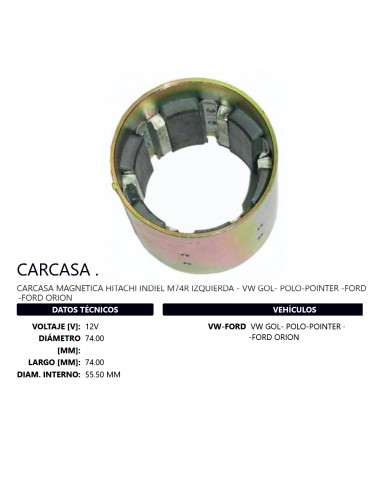 Carcasa Un T/indiel Hitachi 12v (car 24) M74r Giro Izq Gol-polo-pointer-orion D74 L74 Di55,5