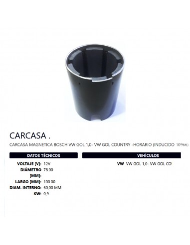 Carcasa Un T/bosch 12v (car 26) Vw Gol (inducido:10967  Ph:967) D78 L100 Di60