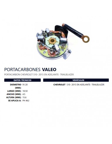 Portacarbon Un T/valeo Ch S-10/trailblazer 15/-(ph:462 Iz:12997) D91,3 L18,5 H4,5 Al15,6