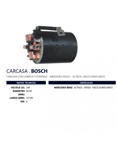 Carcasa Un T/bosch 24v (car 18) C/campo Y Portacarbon Mb-iv Actros/atego/eurocargo D95,5 L121 Kw4