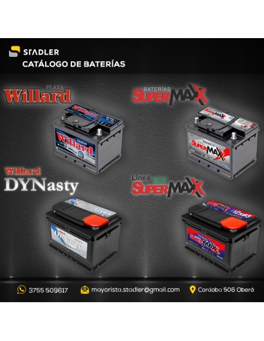 Catálogo de baterías Willard y Supermaxx