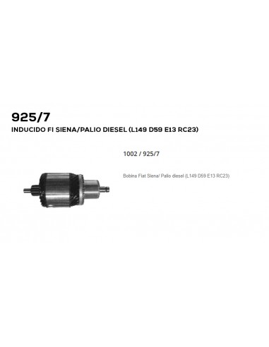 Inducido Fi Siena/palio Diesel (l149 D59 E13 Rc23)